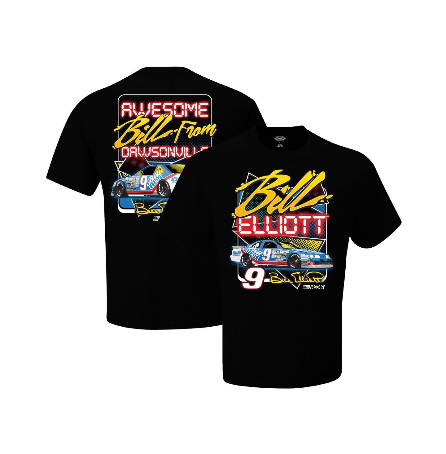 Мужская футболка Checkered Flag Sports Black Bill Elliott Dawsonville Two-Sided — фото 4