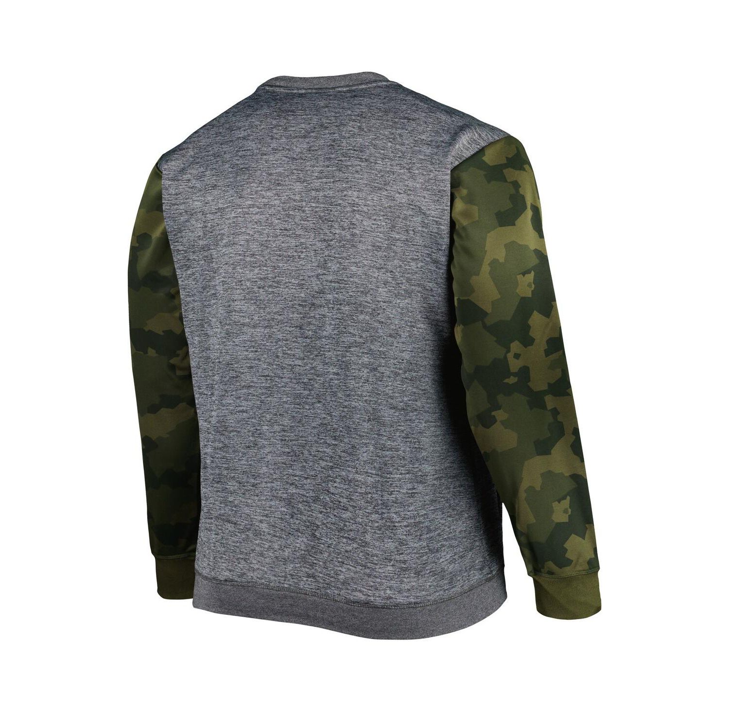 Men's Heather Charcoal Brooklyn Nets Big and Tall Camo Stitched Sweatshirt
