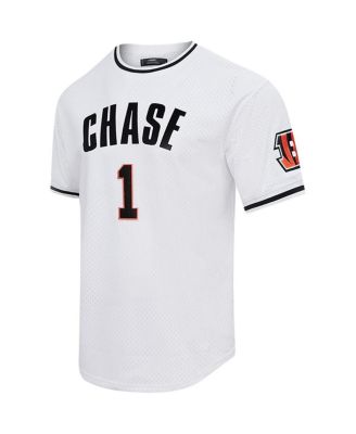 Men's Ja'Marr Chase White Cincinnati Bengals Mesh Player Name and Number Top