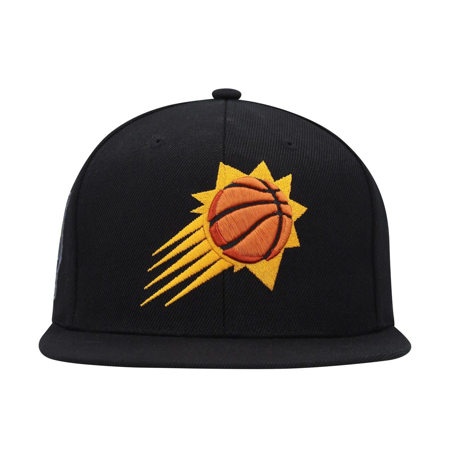 Мужская кепка Mitchell & Ness Black Phoenix Suns Side Core 2.0 Snapback Hat — фото 3