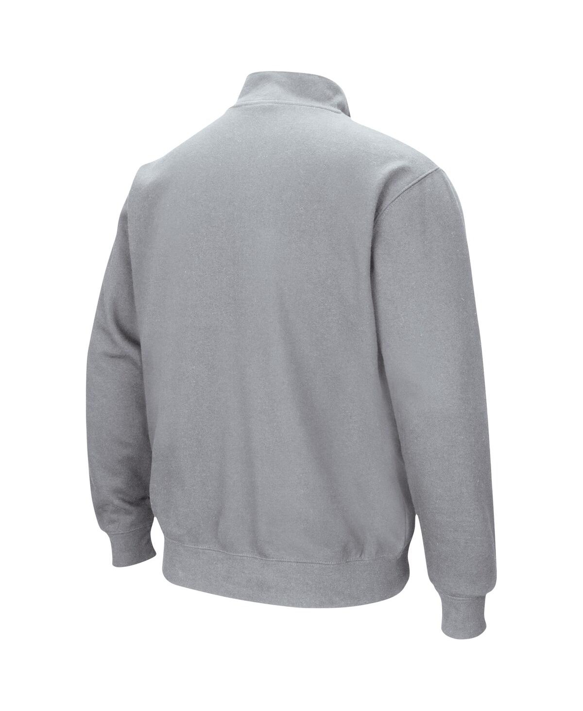 Colosseum Men's  Heathered Gray Rutgers Scarlet Knights Tortugas Team Logo Quarter-zip Jacket In Heathered Gray