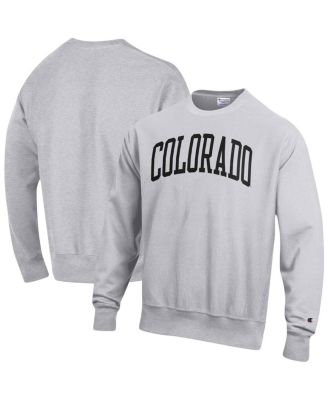 Men's Heathered Gray Colorado Buffaloes Arch Reverse Weave Pullover Sweatshirt