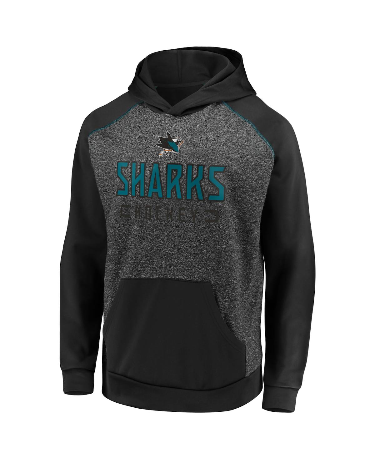 Men's Fanatics Black San Jose Sharks Game Day Ready Chiller Fleece Raglan Pullover Hoodie - Black
