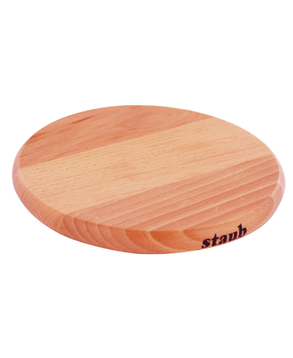 Staub 6" Round Magnetic Wood Trivet In Natural