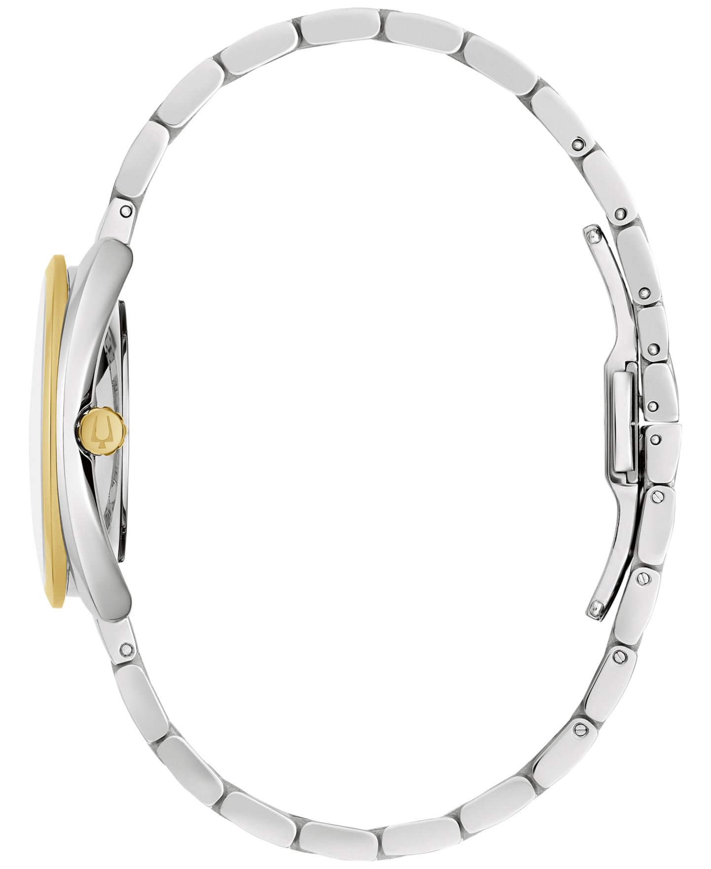 Женские часы Bulova Duality Diamond (1/10 ct. t.w.) Two-Tone Stainless Steel Bracelet Watch Box Set 34mm — фото 2