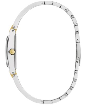 Women's Modern Gemini Diamond Accent Stainless Steel Bangle Bracelet Watch 23mm