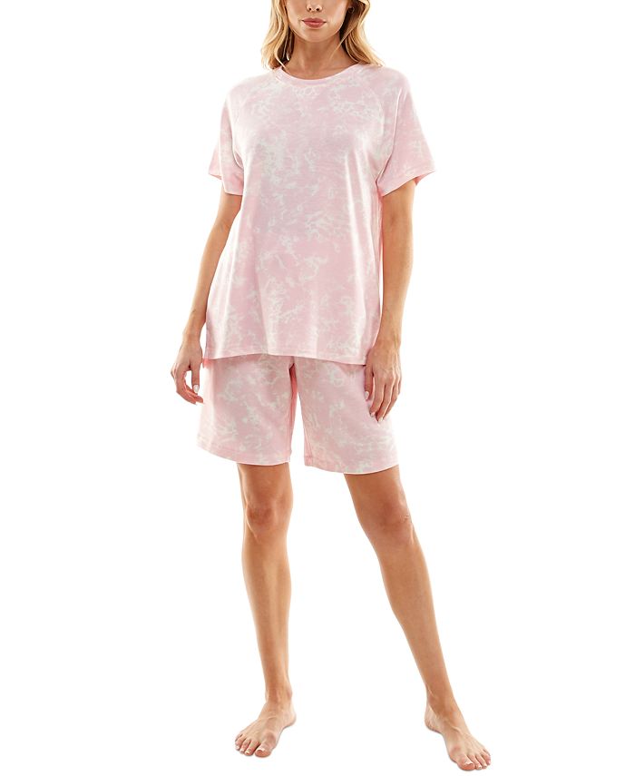 Roudelain Women's Printed Bermuda Shorts Pajama Set Macy's