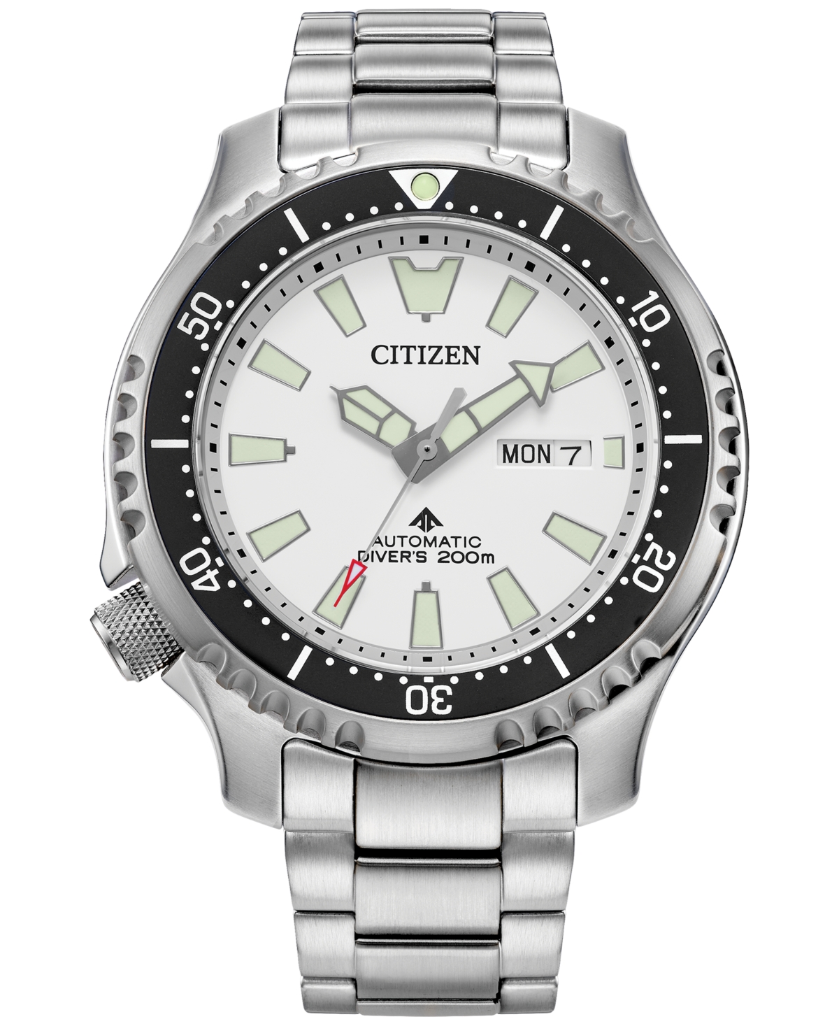 Citizen Eco-drive Men's Automatic Promaster Dive Stainless Steel Bracelet Watch 45mm In Silver-tone