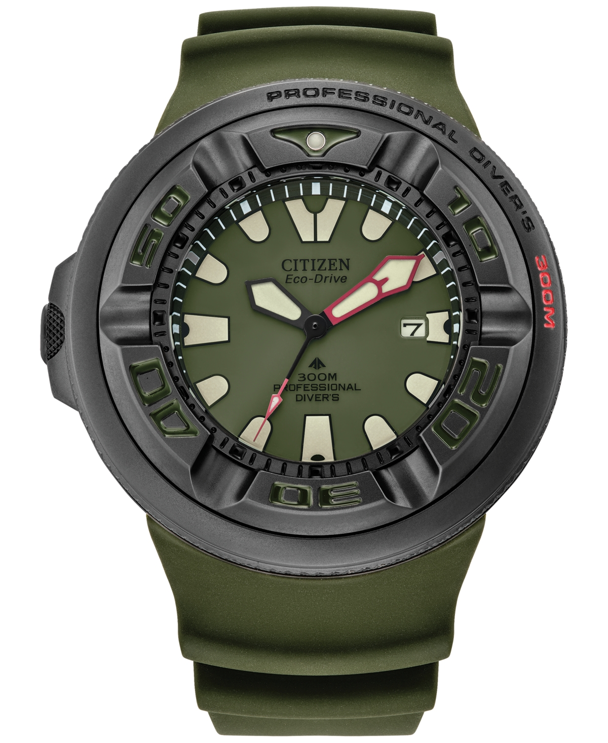 Eco-Drive Men's Promaster Dive Green Strap Watch 48mm - Green