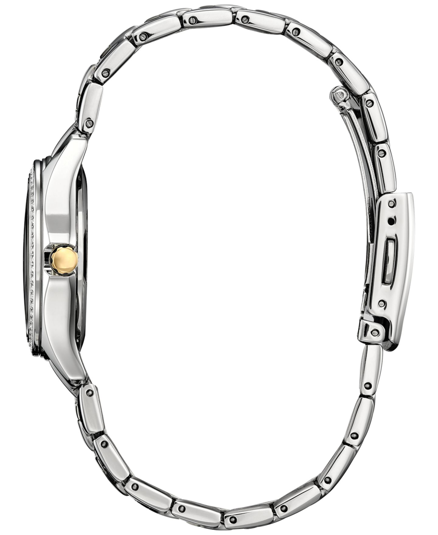 Женские часы Citizen Eco-Drive Crystal Two-Tone Stainless Steel Bracelet Watch 30mm — фото 2