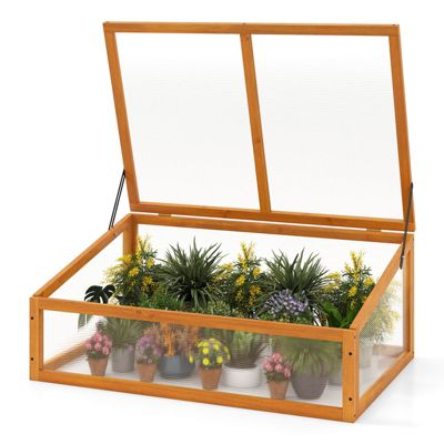 Garden Wooden Green House Cold Frame Raised Plants Bed Protection