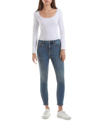 JEN7 - Women's Whiskered-Front Skinny Ankle Denim Jeans