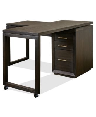 Prelude 56" Wood Swivel Lift Top L-shaped Desk