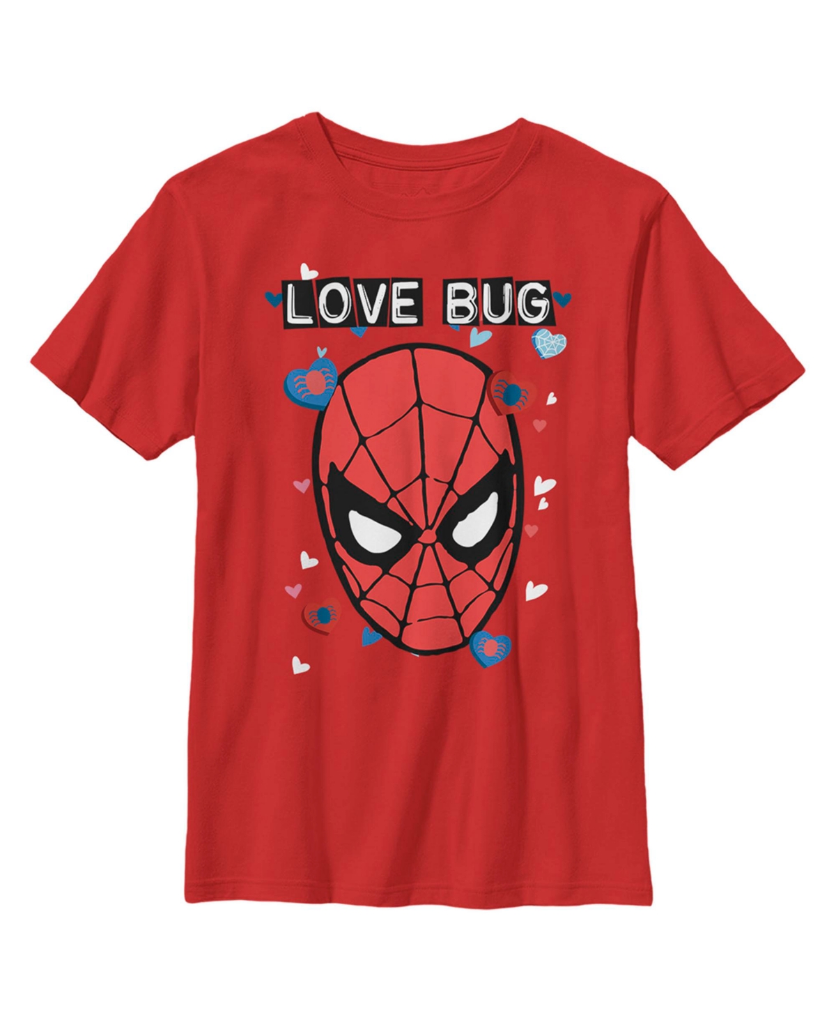 Marvel Boy's Marvel Spider-Man Love Bug Child T-Shirt - Red