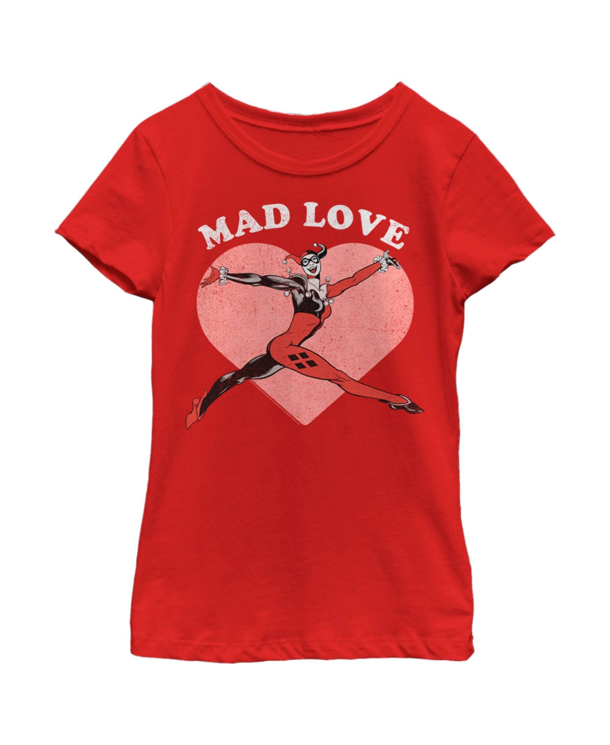 Dc Comics Girl's Batman Valentine's Day All The Clues Lead To You Child T-shirt In Red