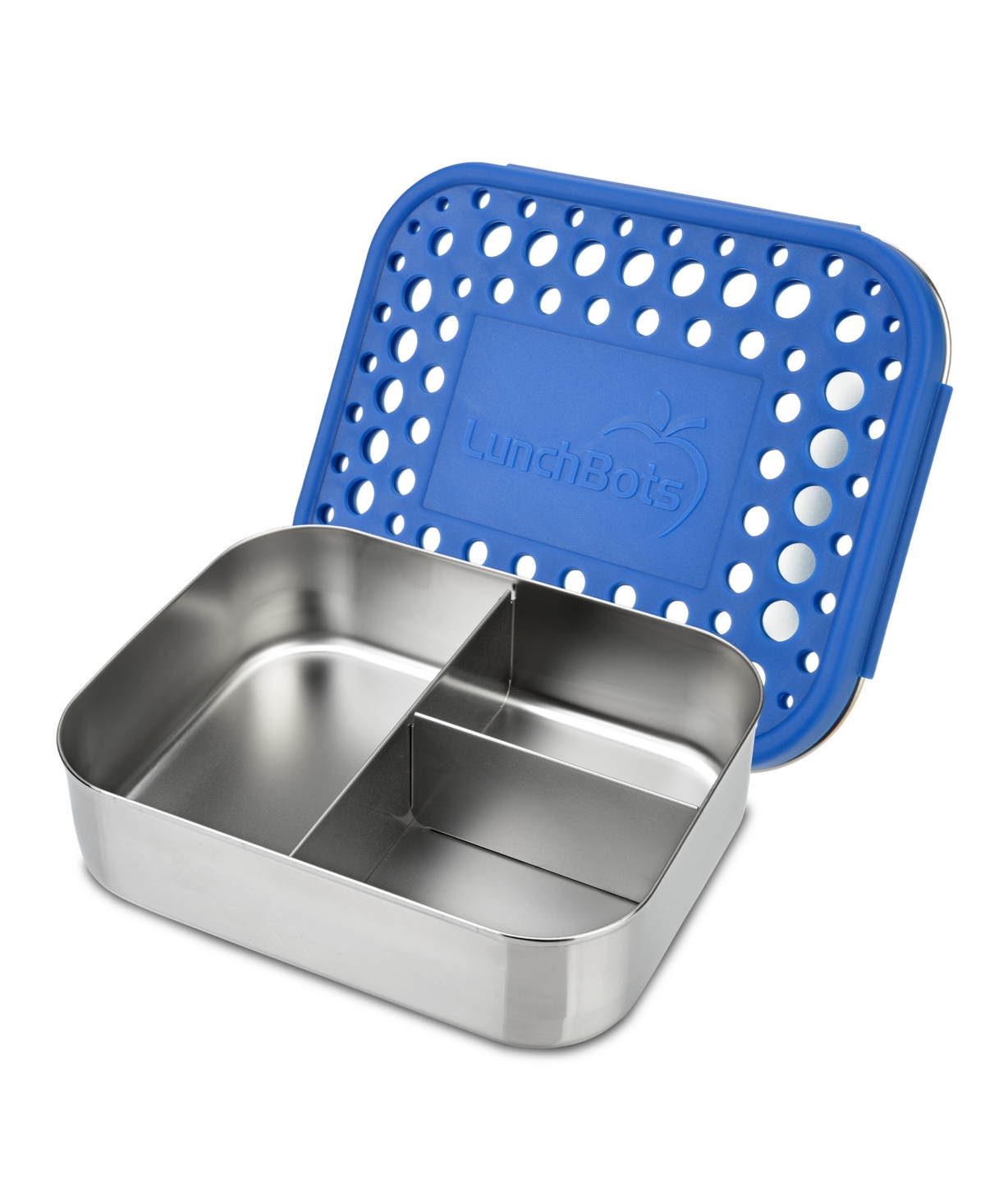 Shop Lunchbots Stainless Steel Bento Lunch Box 3 Sections In Blue Dots