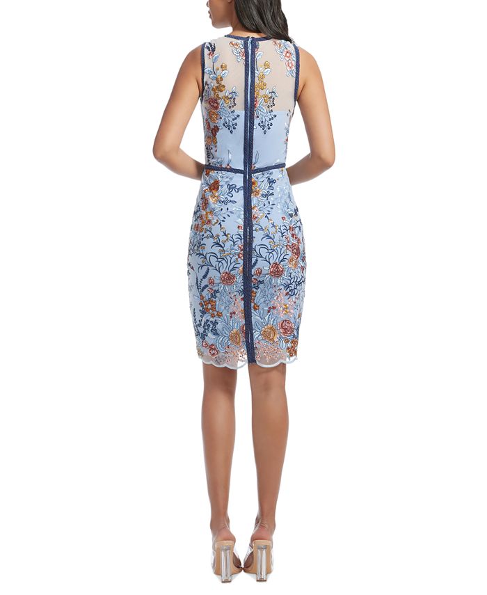 Dress The Population Womens Chrystiana Embroidered Bodycon Dress Macys