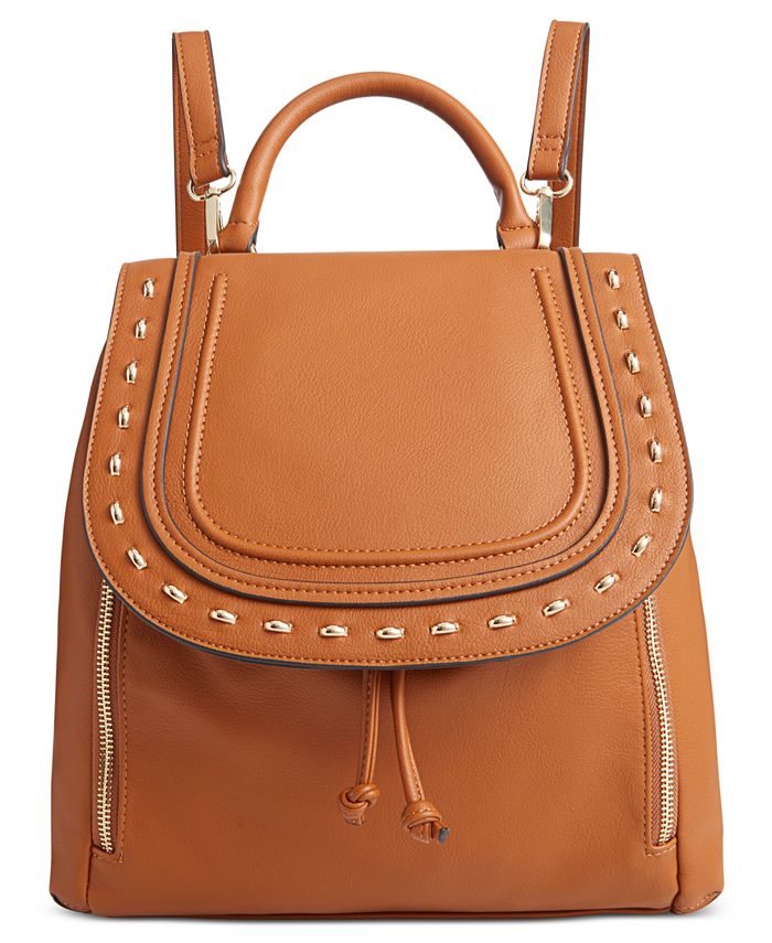 Faux leather store mini backpack