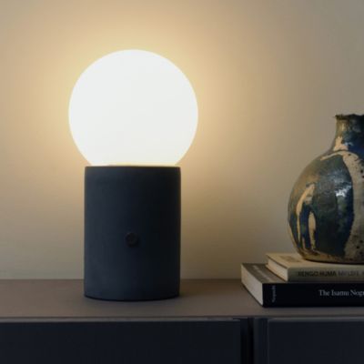 Kai 11" Dimmable LED Cement Modern Table Lamp