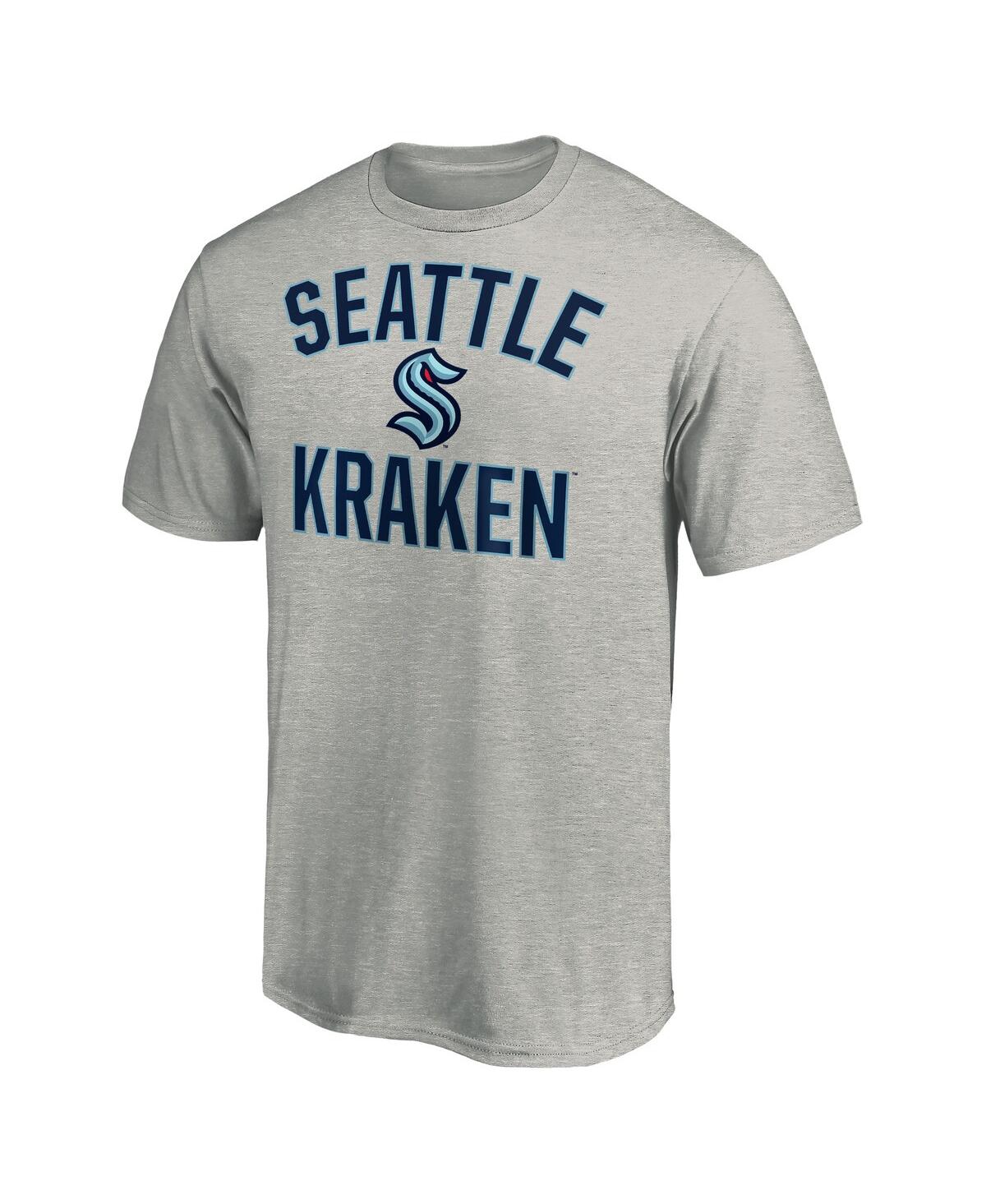 Shop Fanatics Men's  Heathered Gray Seattle Kraken Big And Tall Victory Arch T-shirt