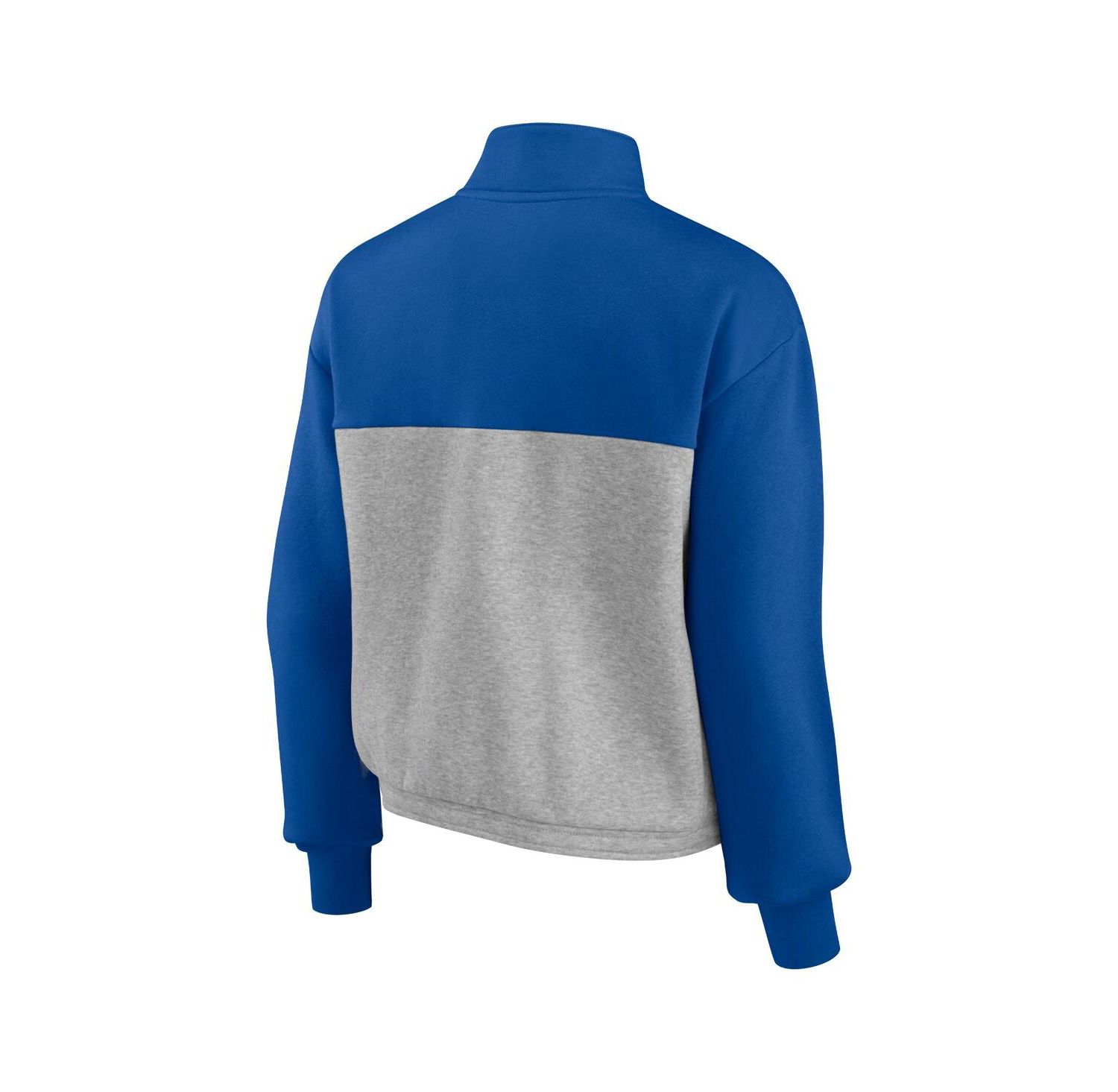 Women's Royal, Heathered Gray Florida Gators Sideline to Sideline Colorblock Quarter-Zip Jacket