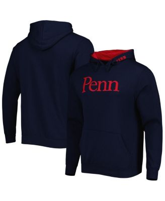 Men's Navy Pennsylvania Quakers Team Arch and Logo Pullover Hoodie