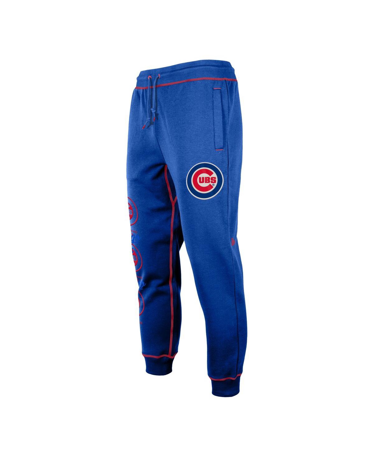 Shop New Era Men's  Royal Chicago Cubs Team Split Jogger Pants