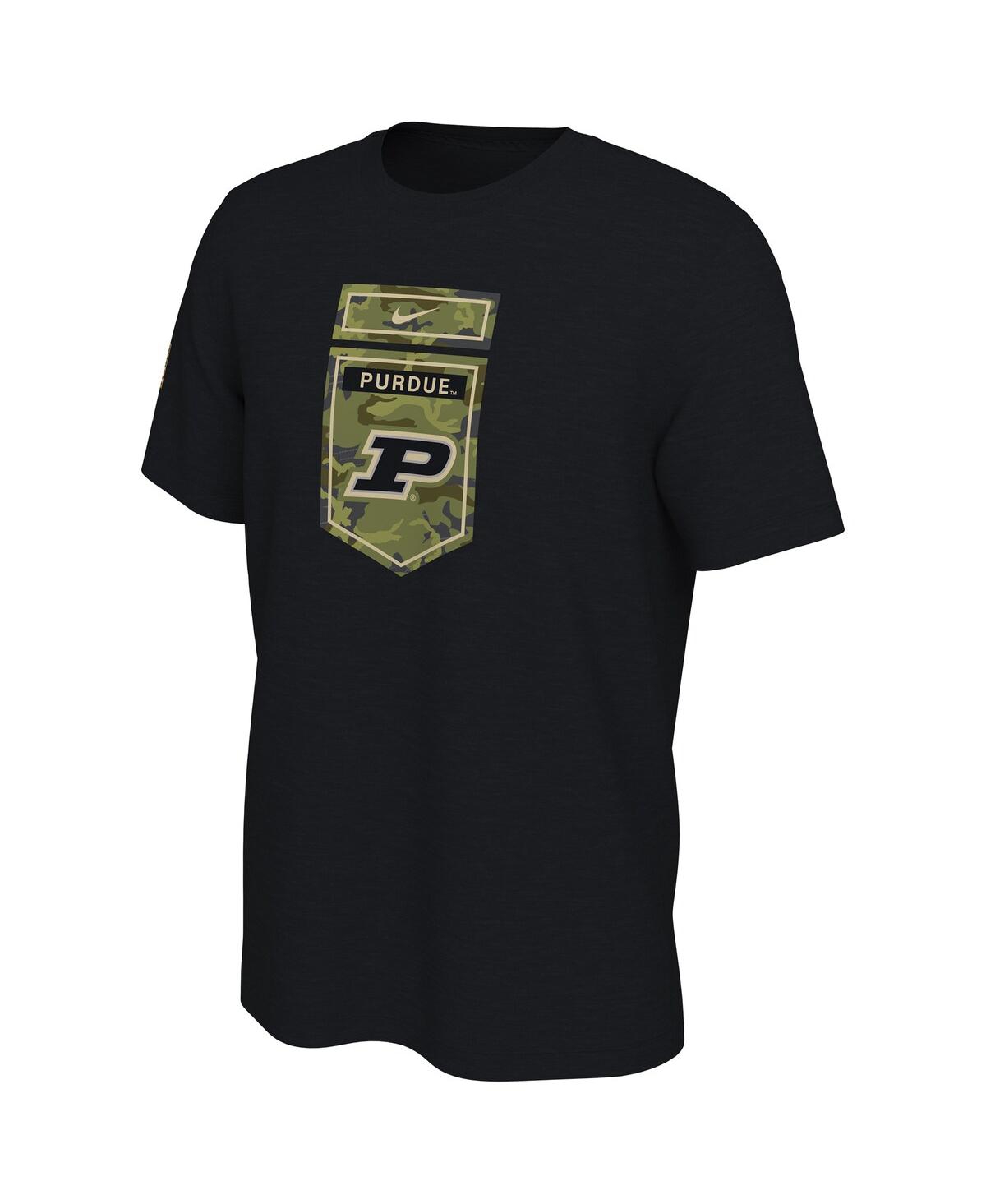 Nike Black Purdue Boilermakers Veterans Camo T-shirt In Black