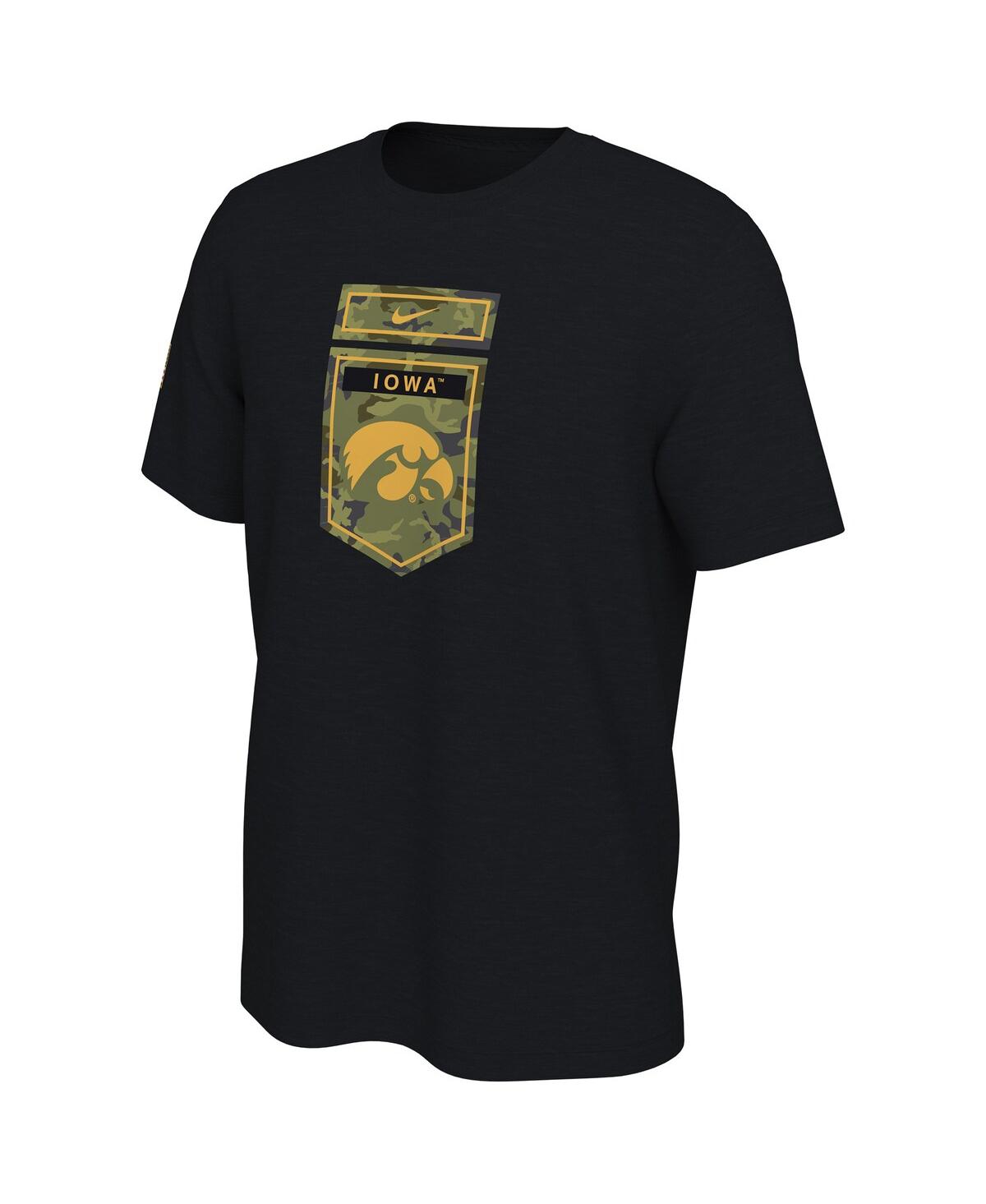Men's NikeIowa Hawkeyes Veterans Camo T-shirt - Black