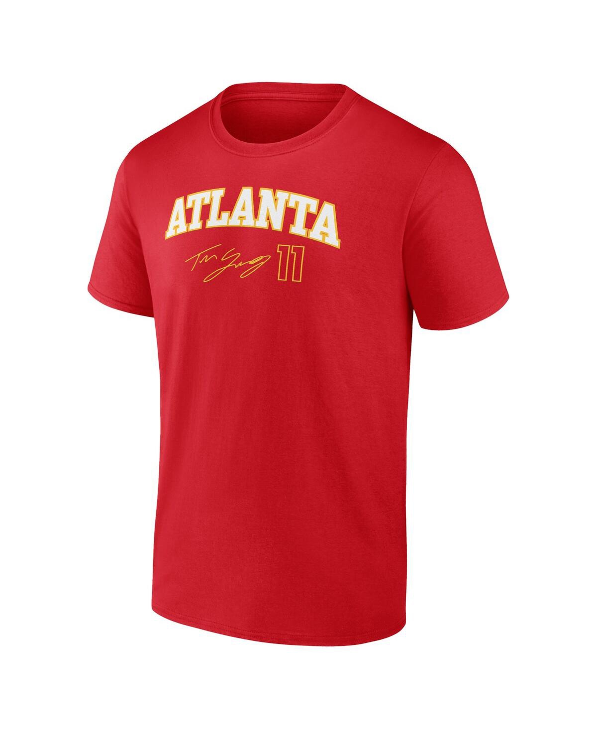 Fanatics Branded Trae Young Red Atlanta Hawks Name & Number T-shirt In Red