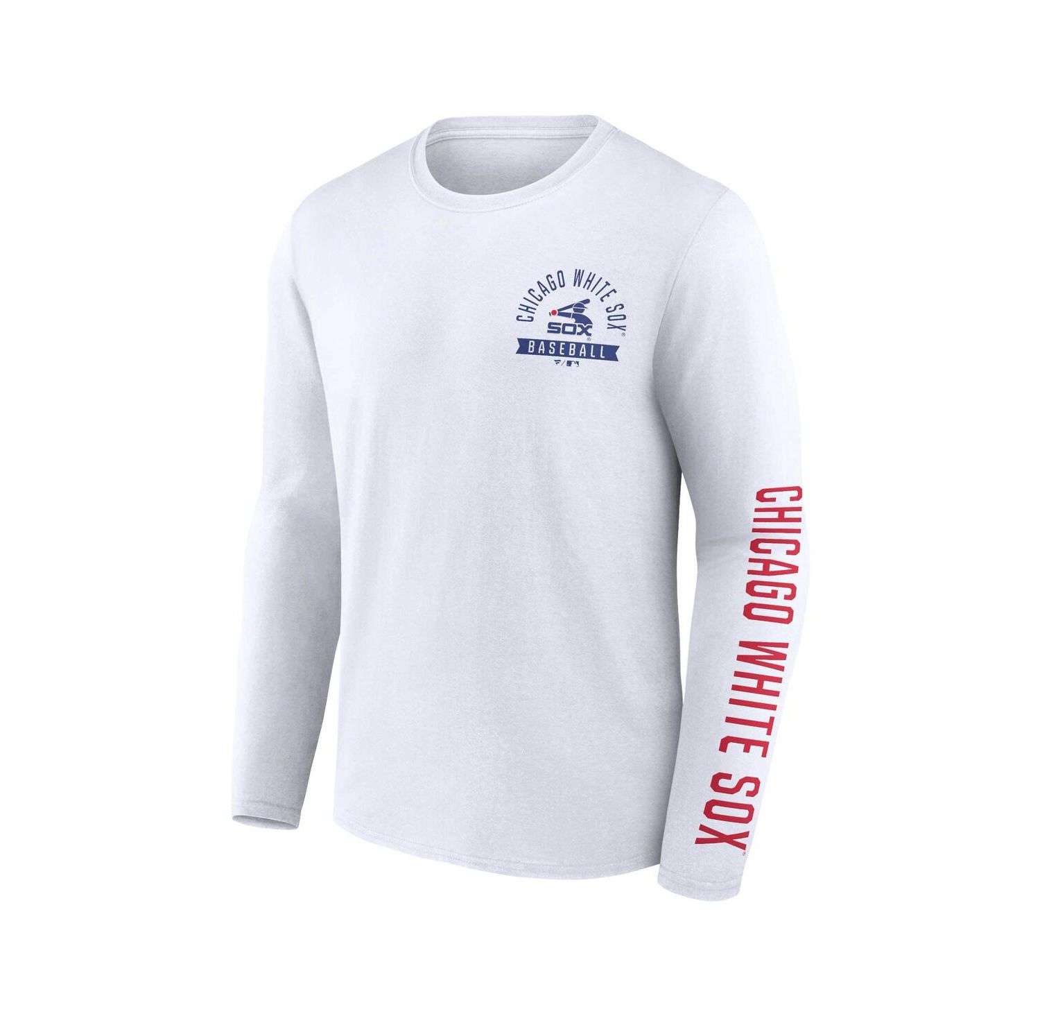 Men's White Chicago White Sox Pressbox Long Sleeve T-shirt