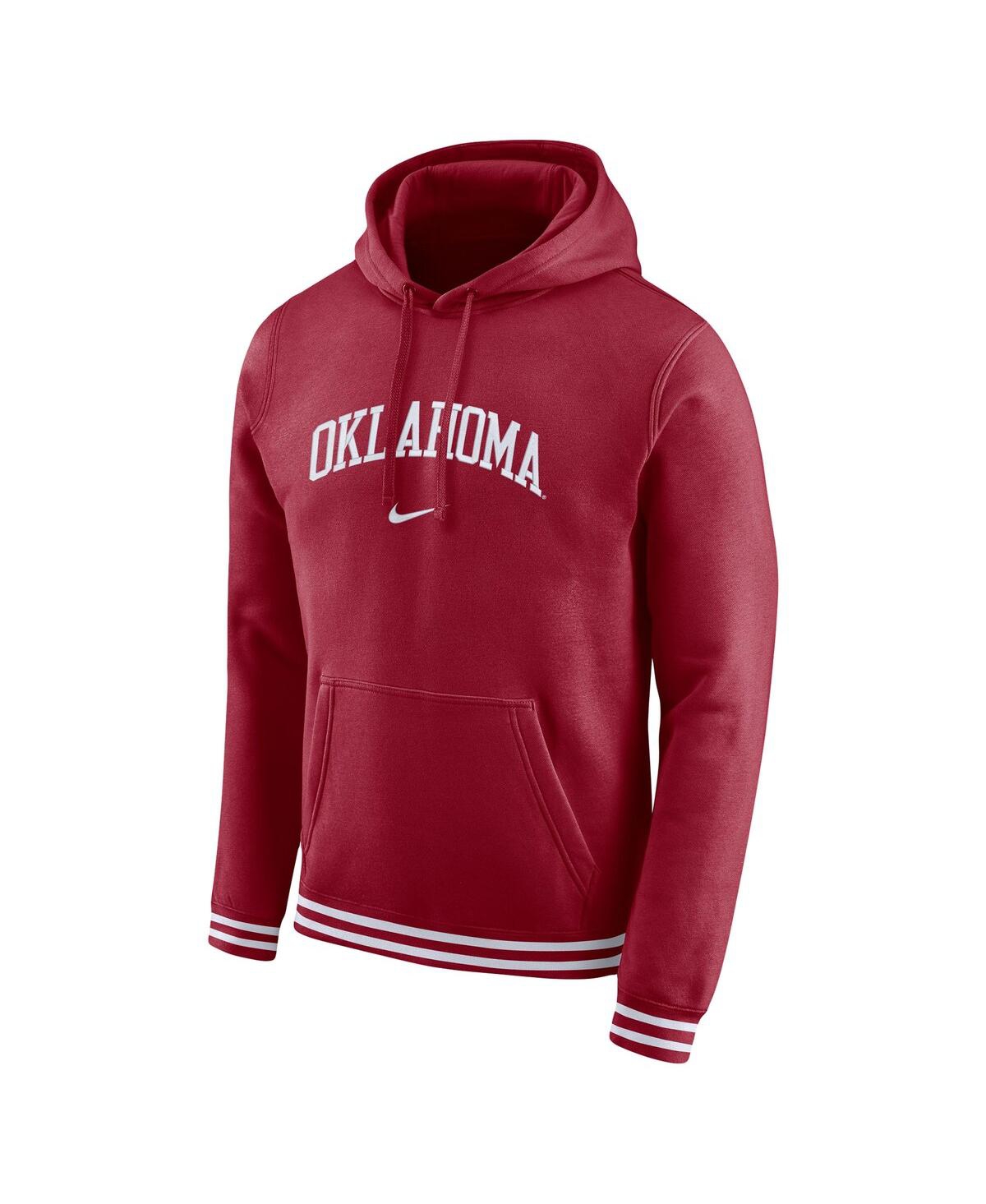 Men's NikeOklahoma Sooners Sketch Retro Pullover Hoodie - Crimson