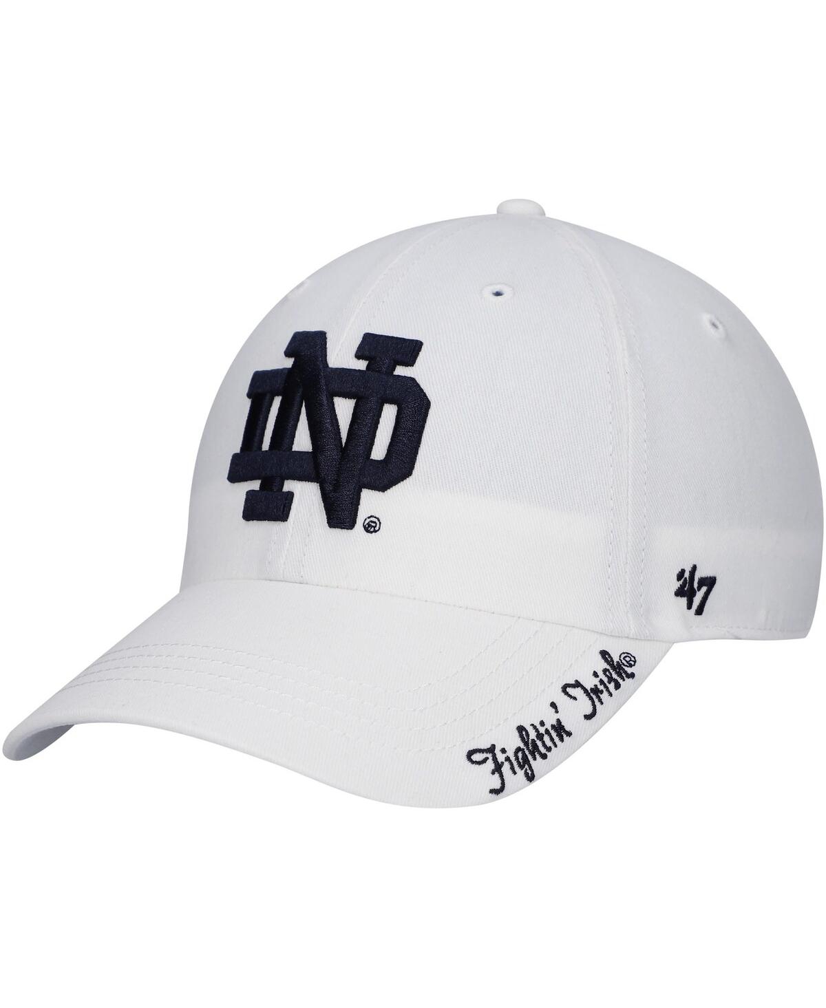 Women's '47 BrandNotre Dame Fighting Irish Miata Clean Up Logo Adjustable Hat - White