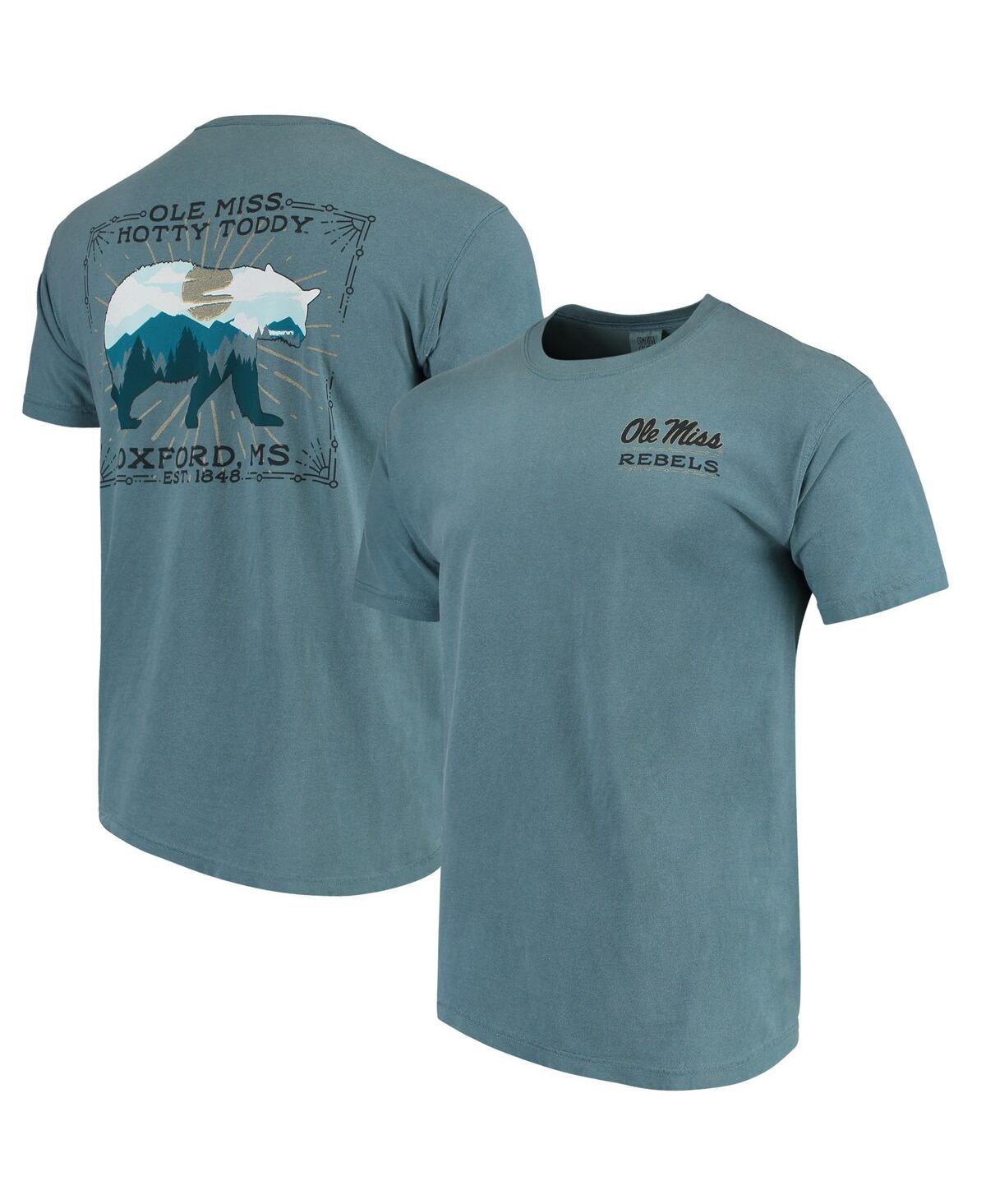 Image One Blue Ole Miss Rebels State Scenery Comfort Colors T-shirt In Blue