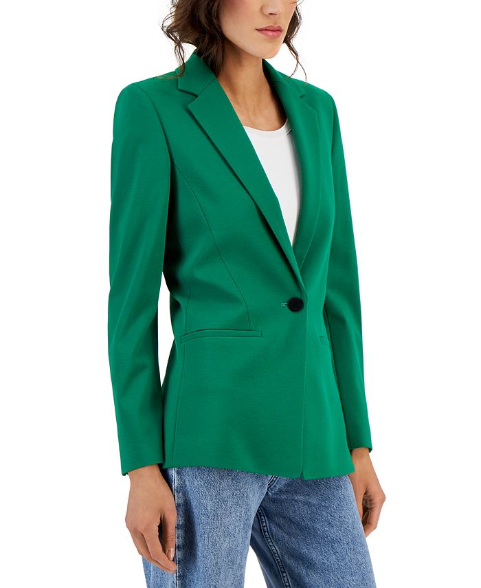 HUGO Women's Solid-Color Notch-Lapel One-Button Blazer - Macy's