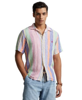 Polo Ralph Lauren - Men's Classic-Fit Striped Linen Camp Shirt