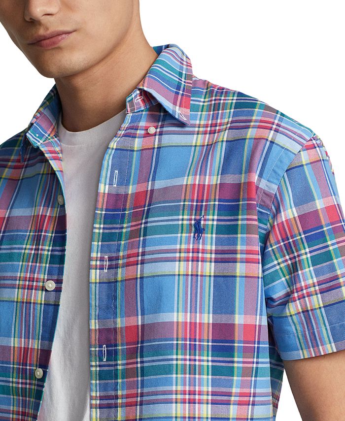 Polo Ralph Lauren Men's ClassicFit Plaid Oxford Shirt, Created for