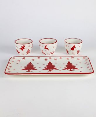 Winterfest Holiday 4-Piece Holiday Serving Set
