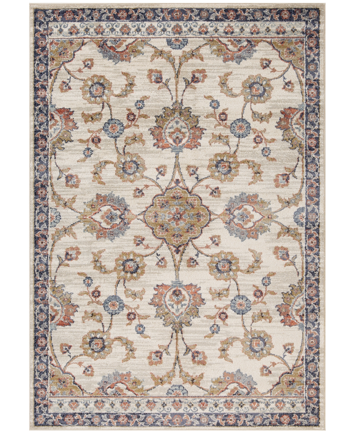 Km Home Poole POL9 6'7in x 9' Area Rug - Ivory