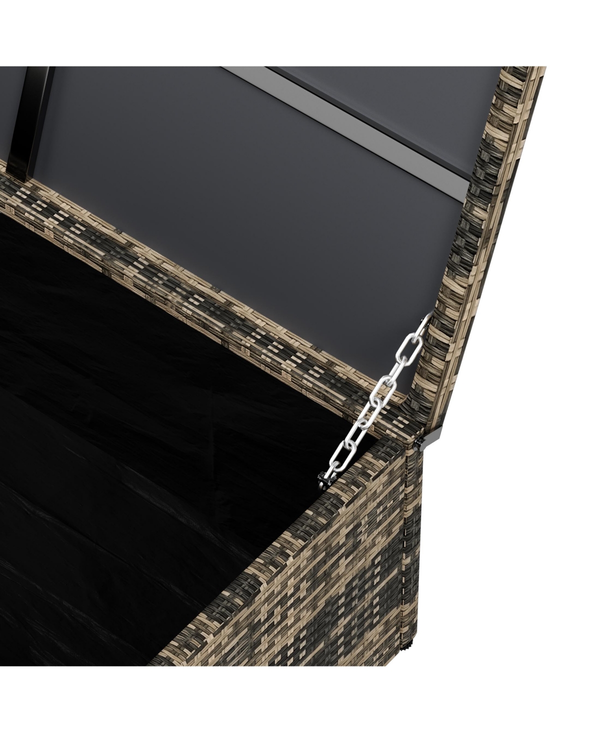 WestinTrends 4-Piece Pe Rattan Wicker Conversation Sofa Set with Cushions