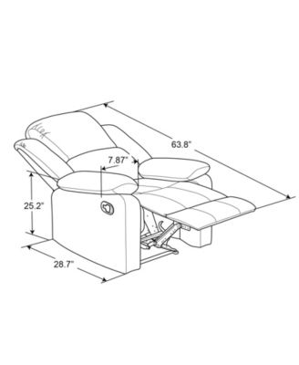 34.75" Steel Dayton Microfiber Manual Recliner