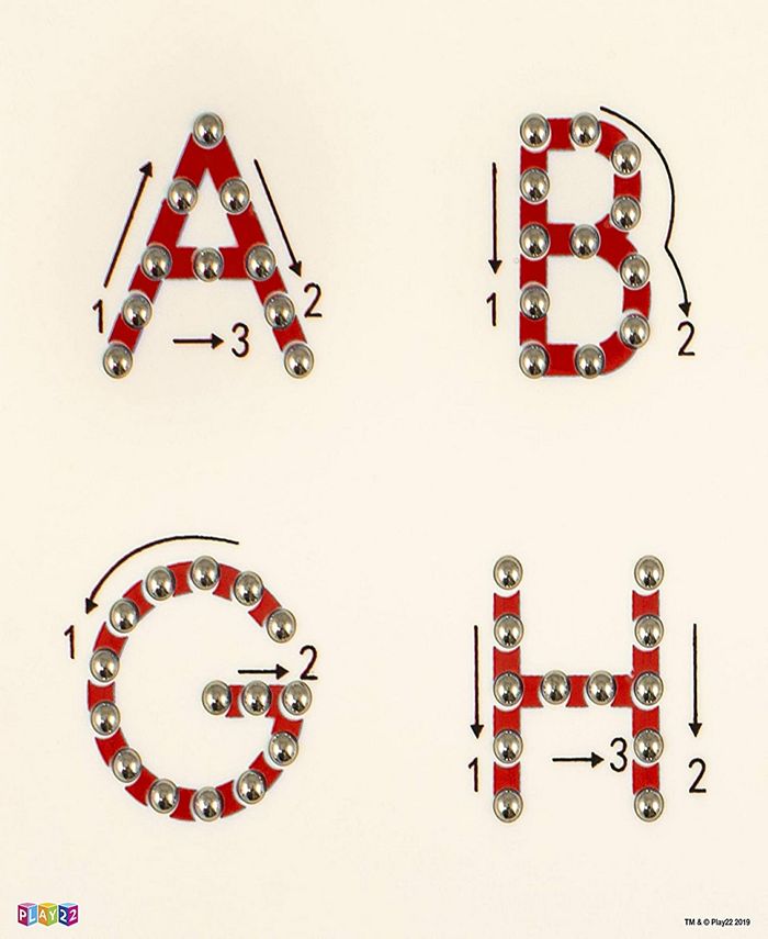 Play22 Magnetic Doodle Board Slots with Pen - Uppercase ABC Letters ...