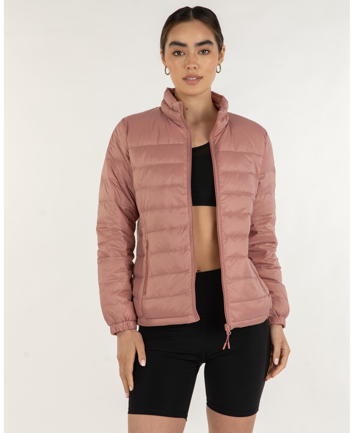 Urbaneer Down Packable Jacket for Women - Pink Satin
