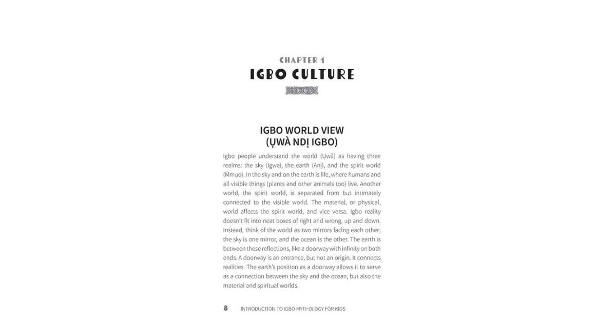 Introduction to Igbo Mythology for Kids: A Fun Collection of Heroes, Creatures, Gods, and Goddesses in West African Tradition by Chinelo Anyadiegwu