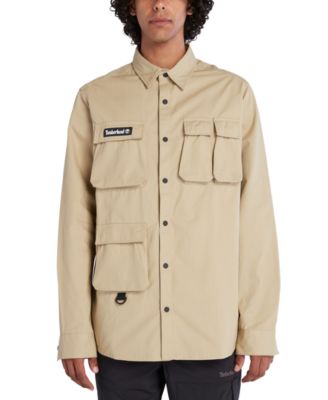 Timberland - Men's Button-Front Four-Pocket Utility Overshirt