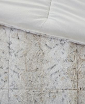 Zuri Faux-Fur 4-Pc. Comforter Set, Full/Queen