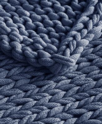 Chunky-Knit Handmade Throw, 50" x 60"