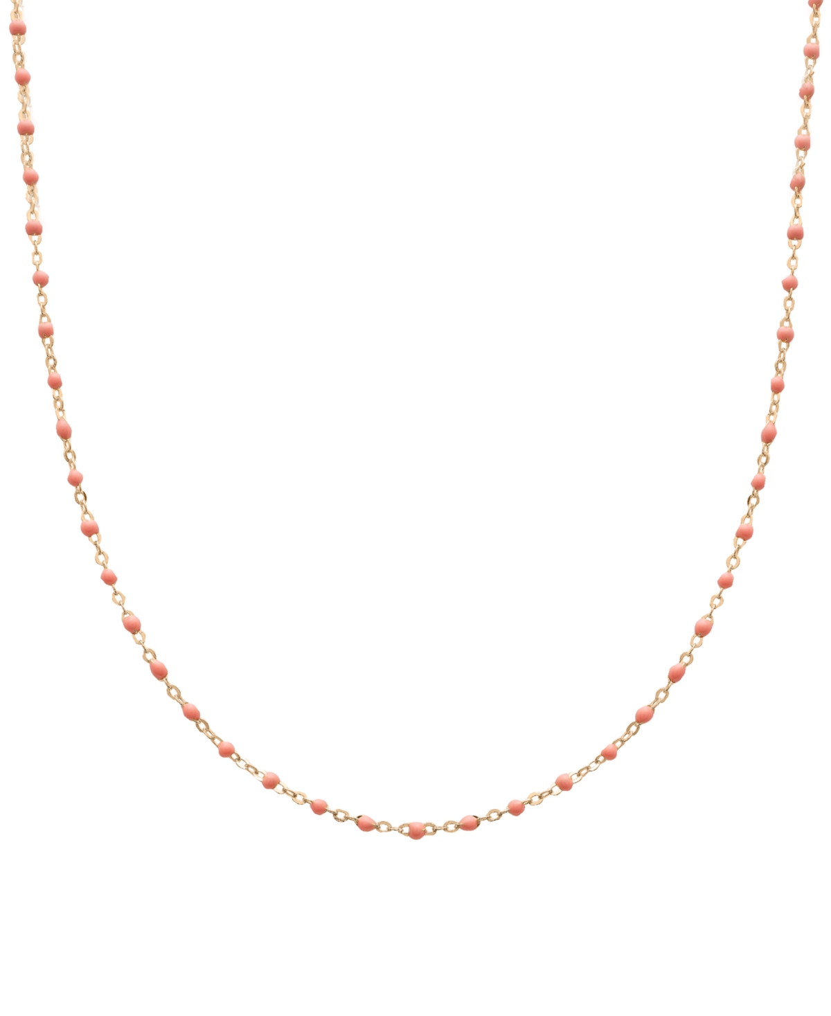 Giani Bernini Enamel Bead Collar Necklace, 16" + 2" Extender, Created For Macy's In Pink