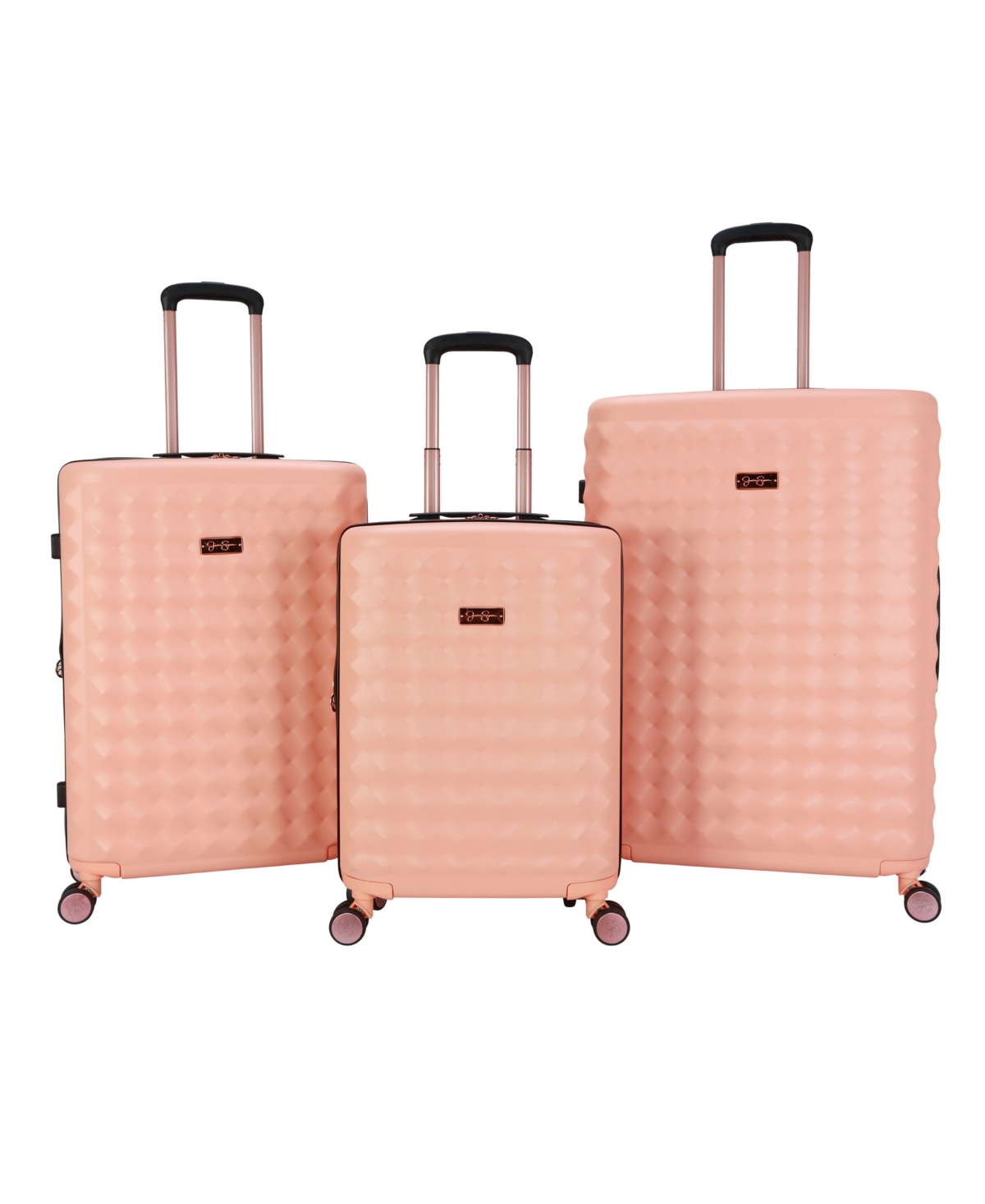 Jessica Simpson Vibrance 3 Piece Hardside Luggage Set In Papaya Punch