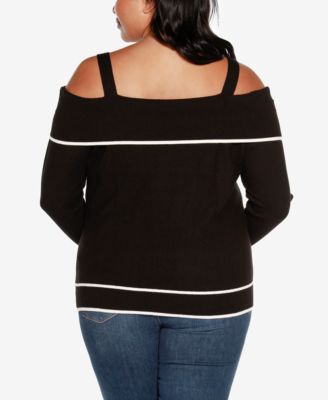 Black Label Plus Size Off-The-Shoulder Sweater
